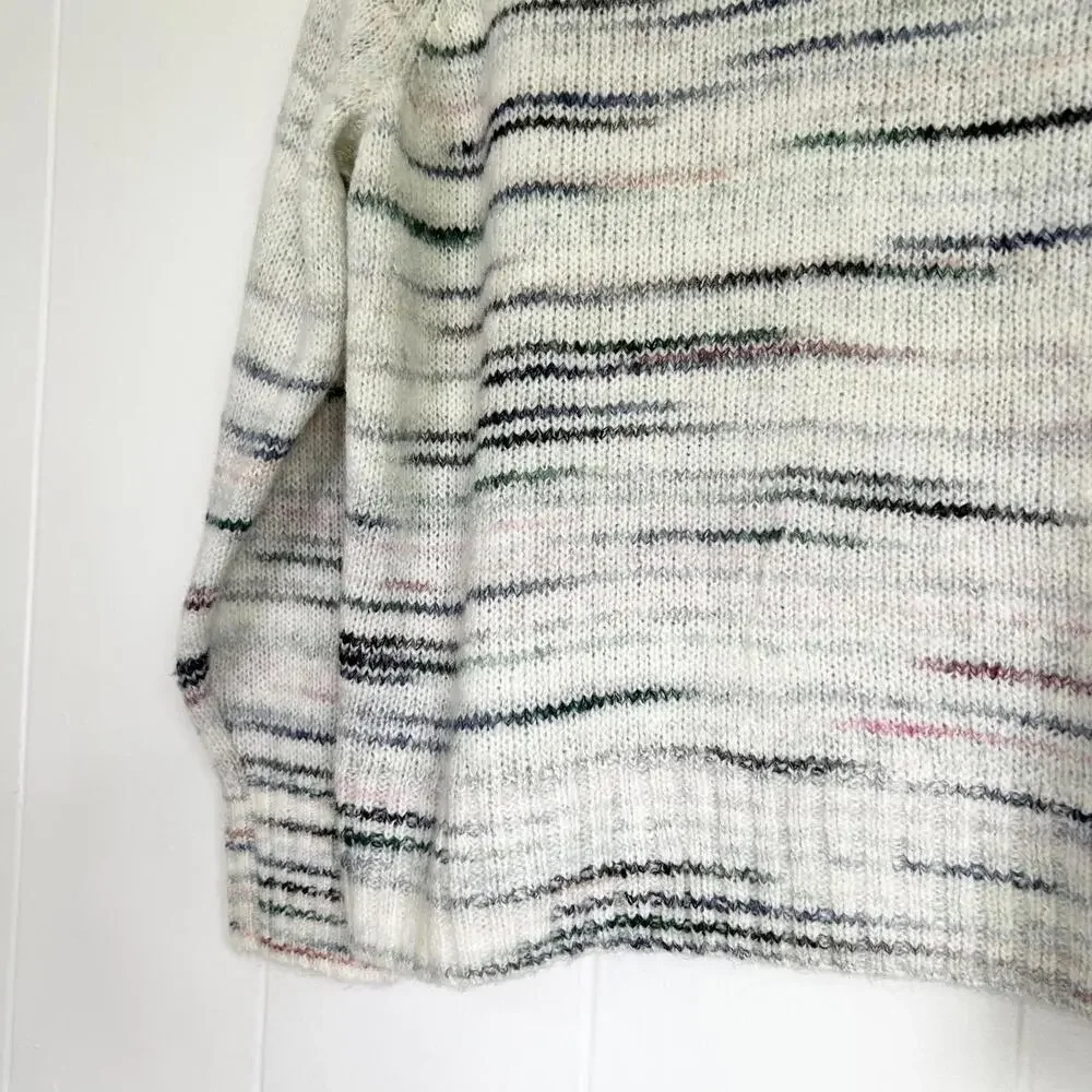 Old Navy Striped Wool Blend Long Sleeve Knit Pullover Sweater Women's Small